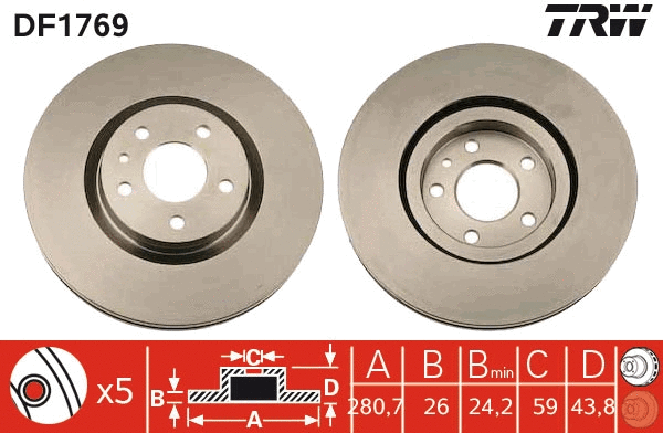 Brake Disc (DF1769)