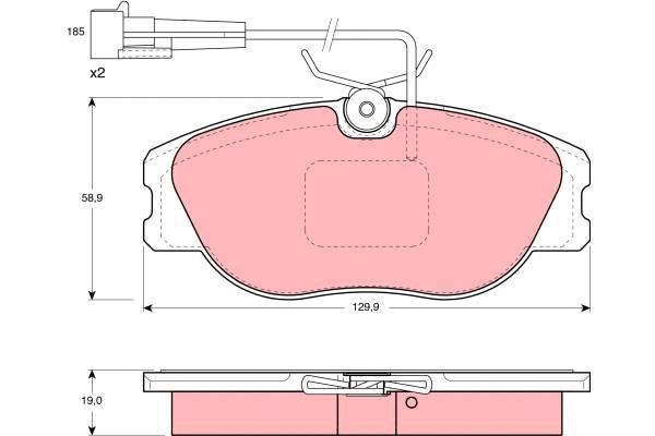 Brake Pad Set, disc brake (GDB1058)