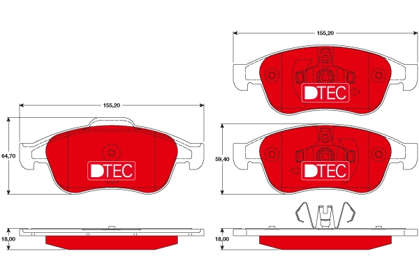 Brake Pad Set, disc brake (GDB1789DTE)