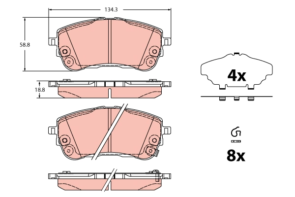 Brake Pad Set, disc brake (GDB2345)