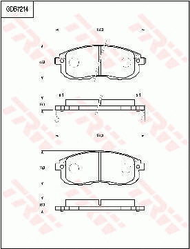 Brake Pad Set, disc brake (GDB7214)