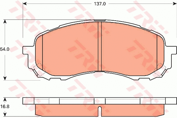 Brake Pad Set, disc brake (GDB7682)
