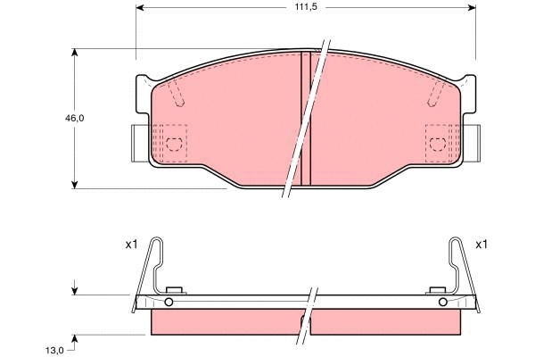 Brake Pad Set, disc brake (GDB935)