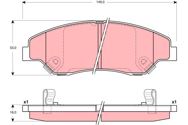 Brake Pad Set, disc brake (GDB3241AT)