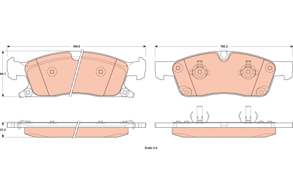 Brake Pad Set, disc brake (GDB4604)