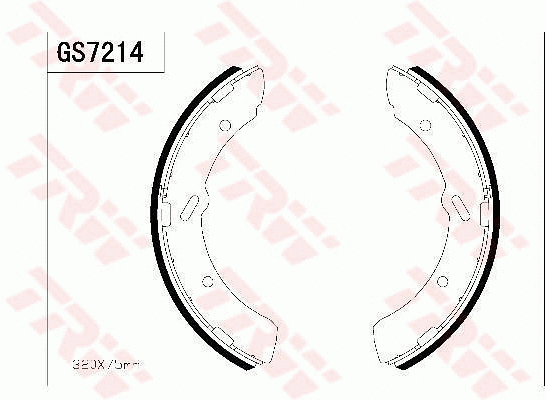 Brake Shoe Set, parking brake (GS7214)