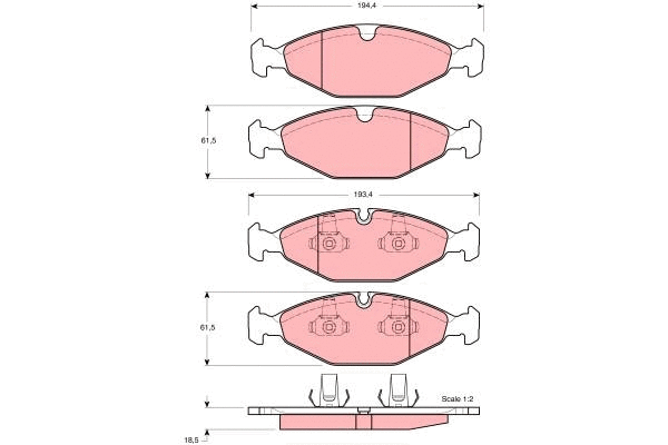 Brake Pad Set, disc brake (GDB1400)