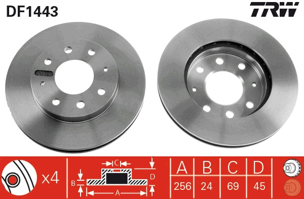 Brake Disc (DF1443)