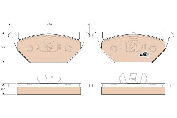Brake Pad Set, disc brake (GDB1984)
