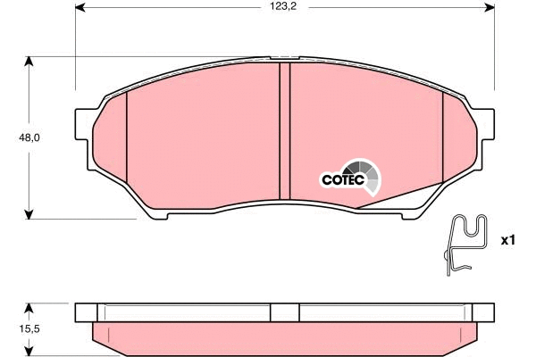 Brake Pad Set, disc brake (GDB3270)
