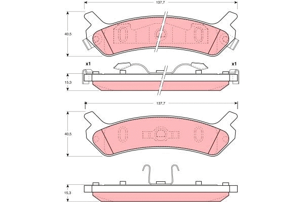 Brake Pad Set, disc brake (GDB896)