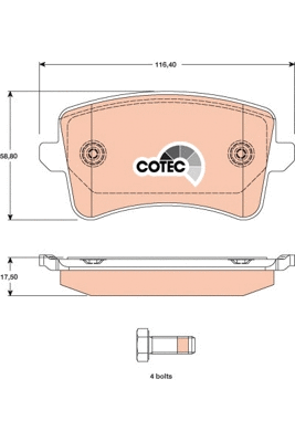 Brake Pad Set, disc brake (GDB1765)