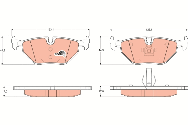 Brake Pad Set, disc brake (GDB1344)