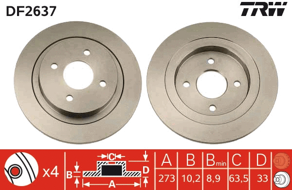 Brake Disc (DF2637)