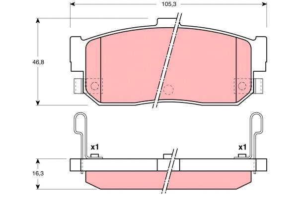 Brake Pad Set, disc brake (GDB3111)