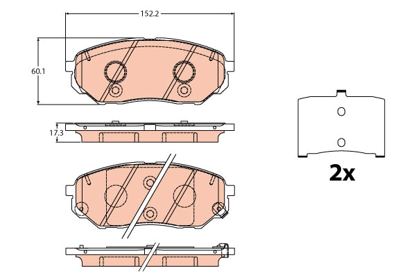 Brake Pad Set, disc brake (GDB2195)