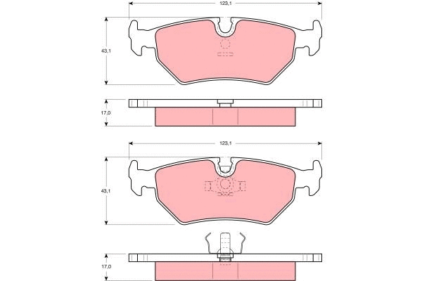 Brake Pad Set, disc brake (GDB1109)