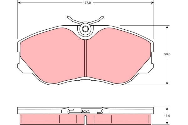 Brake Pad Set, disc brake (GDB744)