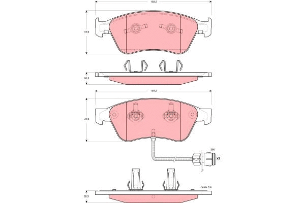 Brake Pad Set, disc brake (GDB1598)