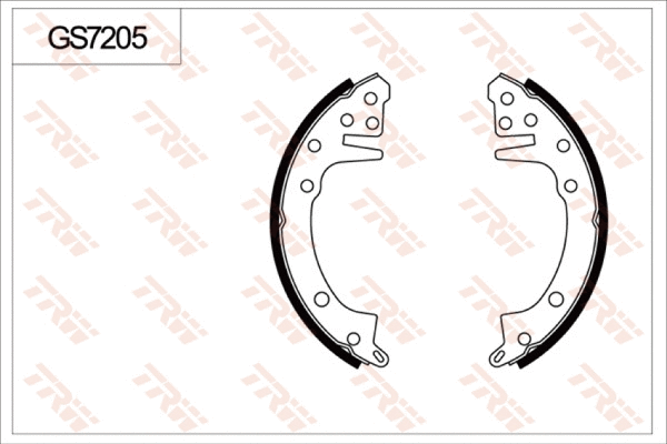 Brake Shoe Set, parking brake (GS7205)