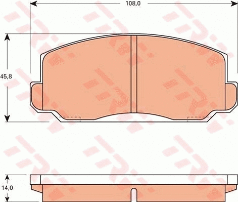 Brake Pad Set, disc brake (GDB7552)