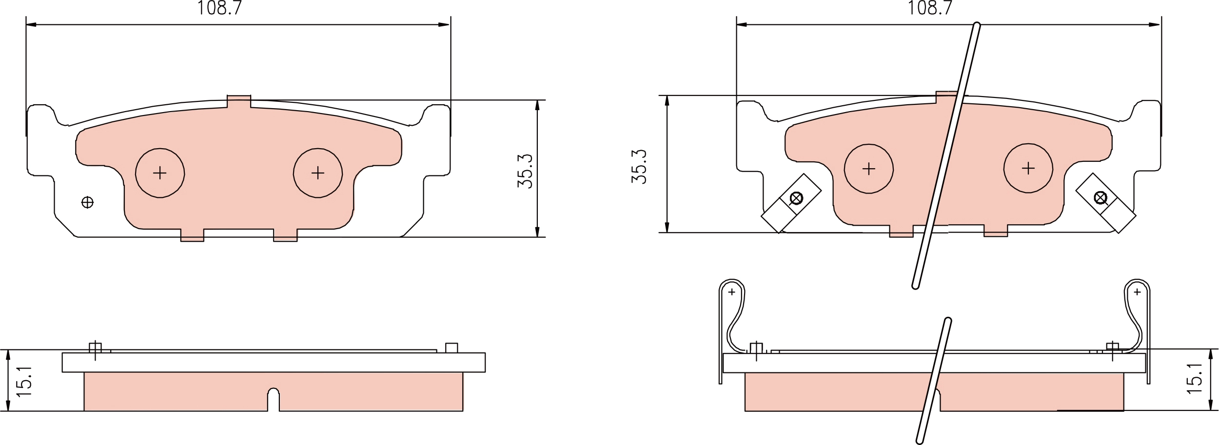 Brake Pad Set, disc brake (GDB3016DT)