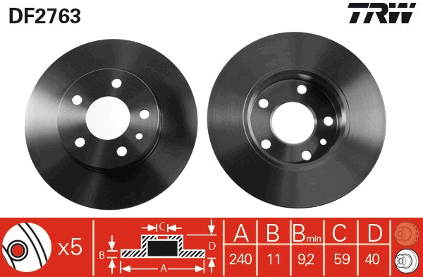 Brake Disc (DF2763)