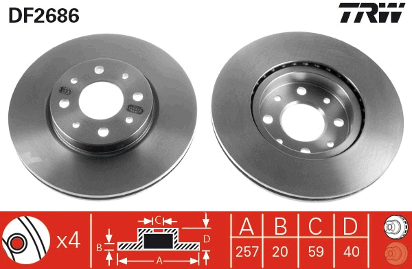 Brake Disc (DF2686)