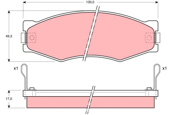 Brake Pad Set, disc brake (GDB367)