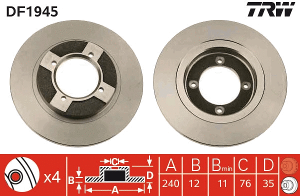 Brake Disc (DF1945)