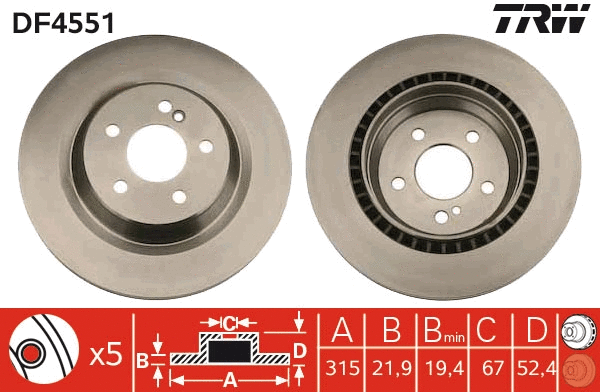 Brake Disc (DF4551)