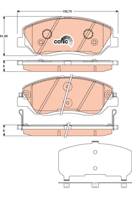 Brake Pad Set, disc brake (GDB3418DT)