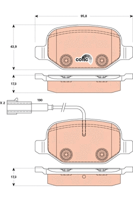 Brake Pad Set, disc brake (GDB1881)