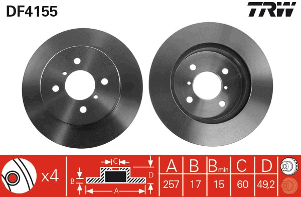 Brake Disc (DF4155)