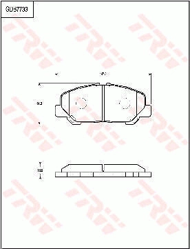 Brake Pad Set, disc brake (GDB7733AT)
