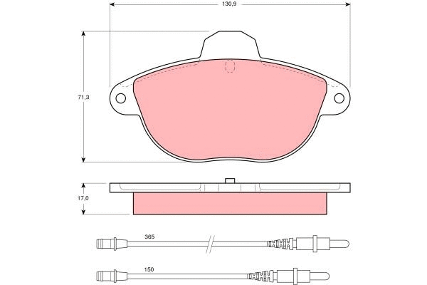 Brake Pad Set, disc brake (GDB1301)