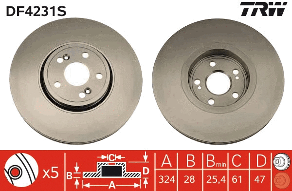 Brake Disc (DF4231S)