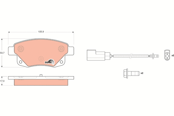 Brake Pad Set, disc brake (GDB1725)