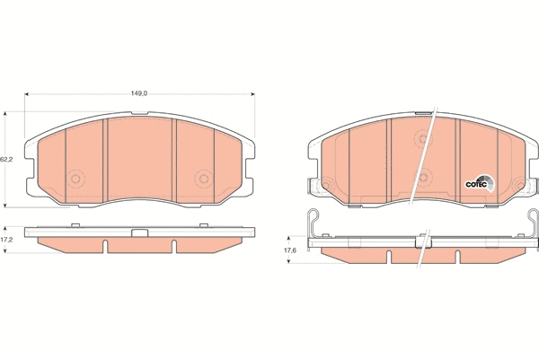 Brake Pad Set, disc brake (GDB1715)