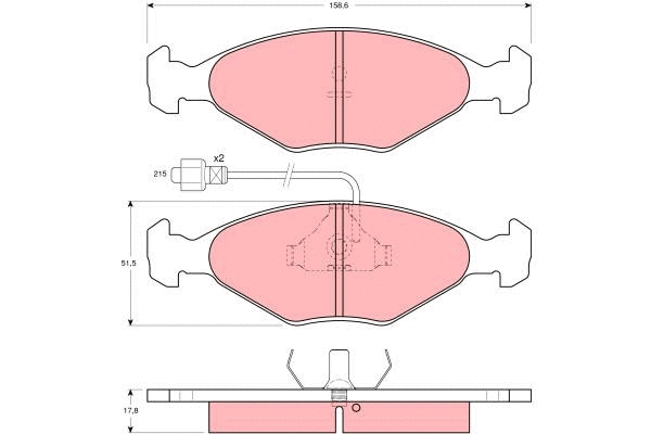 Brake Pad Set, disc brake (GDB281)