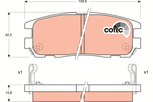 Brake Pad Set, disc brake (GDB1187)