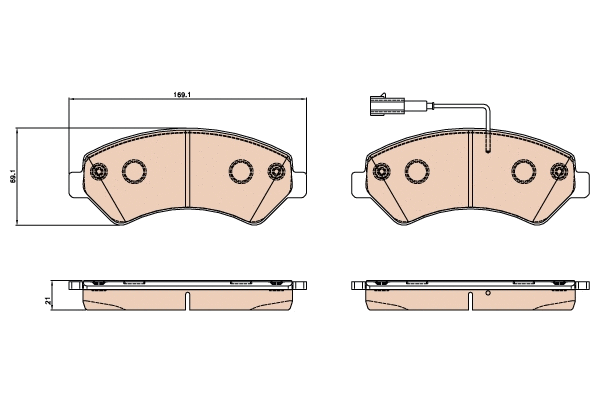 Brake Pad Set, disc brake (GDB2069)