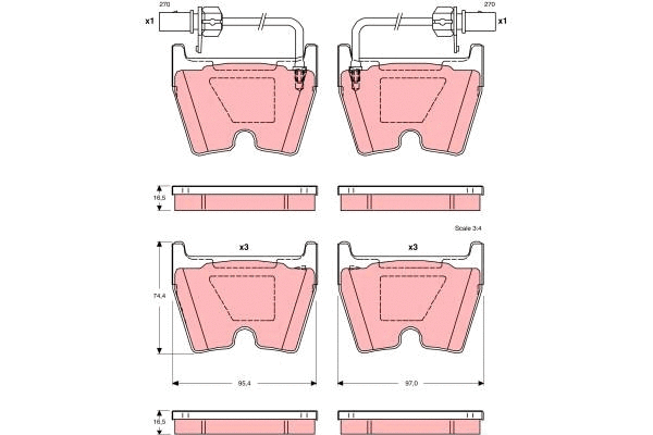 Brake Pad Set, disc brake (GDB1507)