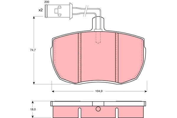 Brake Pad Set, disc brake (GDB779)