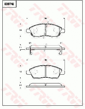 Brake Pad Set, disc brake (GDB7742)