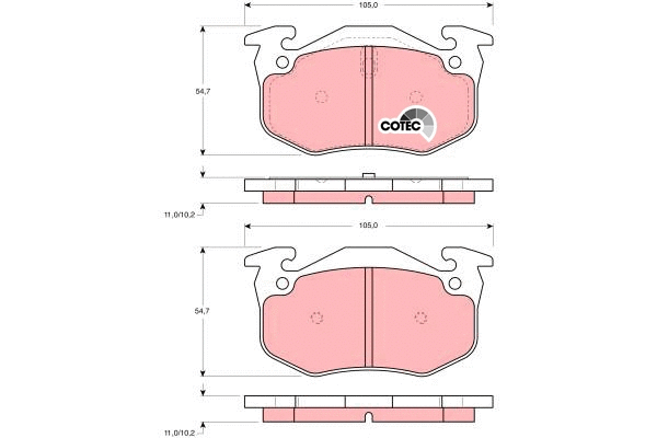 Brake Pad Set, disc brake (GDB905)