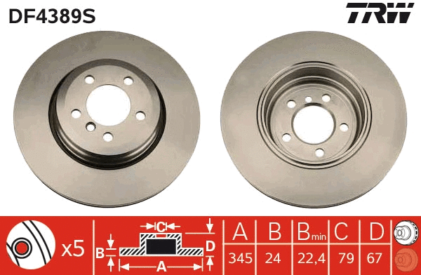 Brake Disc (DF4389S)