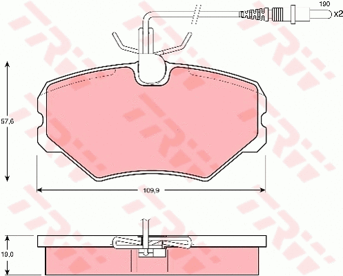 Brake Pad Set, disc brake (GDB1051)