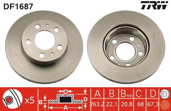 Brake Disc (DF1687)