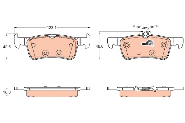 Brake Pad Set, disc brake (GDB2055)